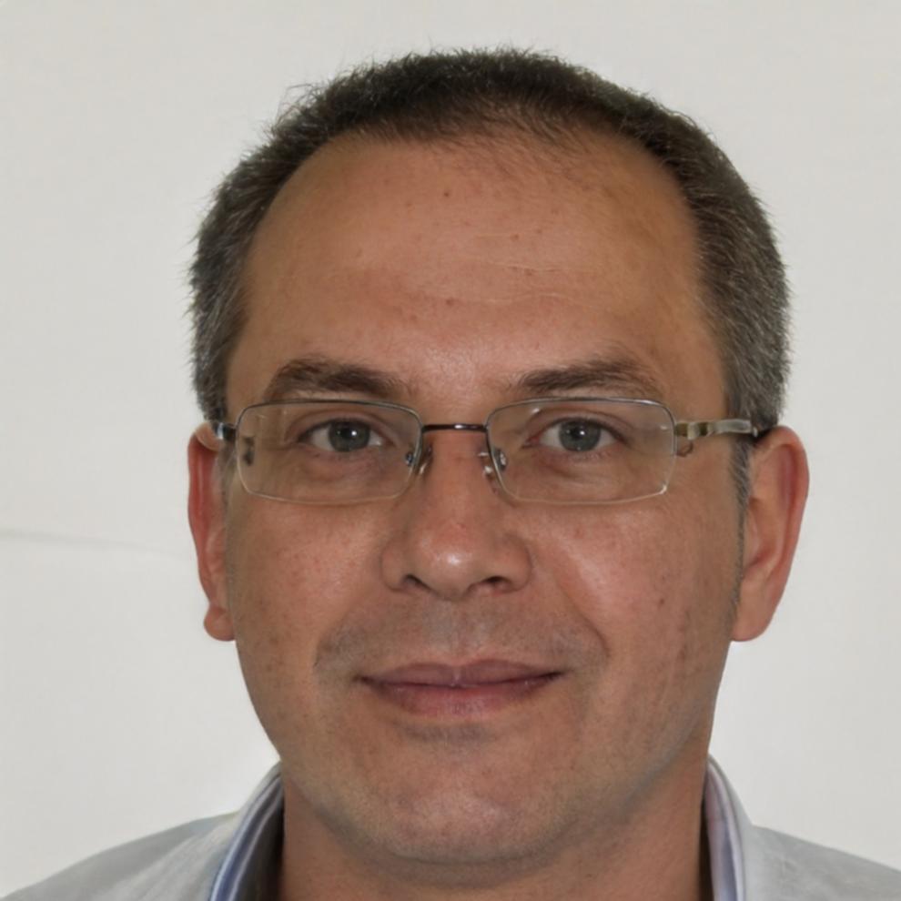 Pier Giorgio mentre analizza strutture comiche alla lavagna